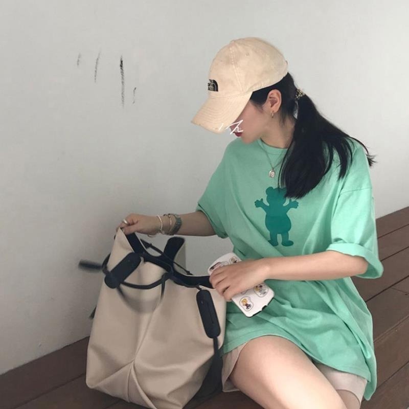 Áo Thun Tay Ngắn Dáng Rộng Phong Cách Thời Trang Hàn Quốc Dành Cho Nữ