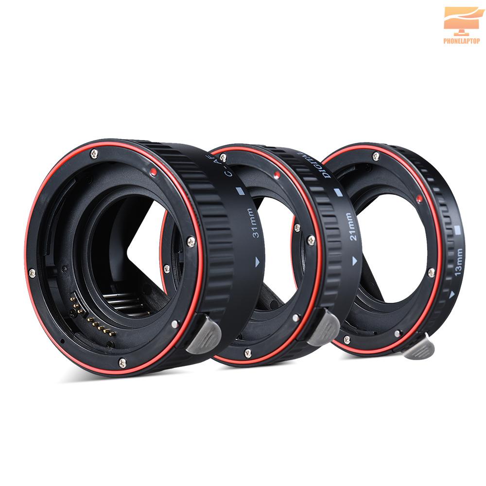 Lapt Andoer Macro Extension Tube Set 3-Piece 13mm 21mm 31mm Auto Focus Extension Tube Rings for Camera Body and Lens of 35mm SLR Compatible for Canon all EF and EF-S Lenses