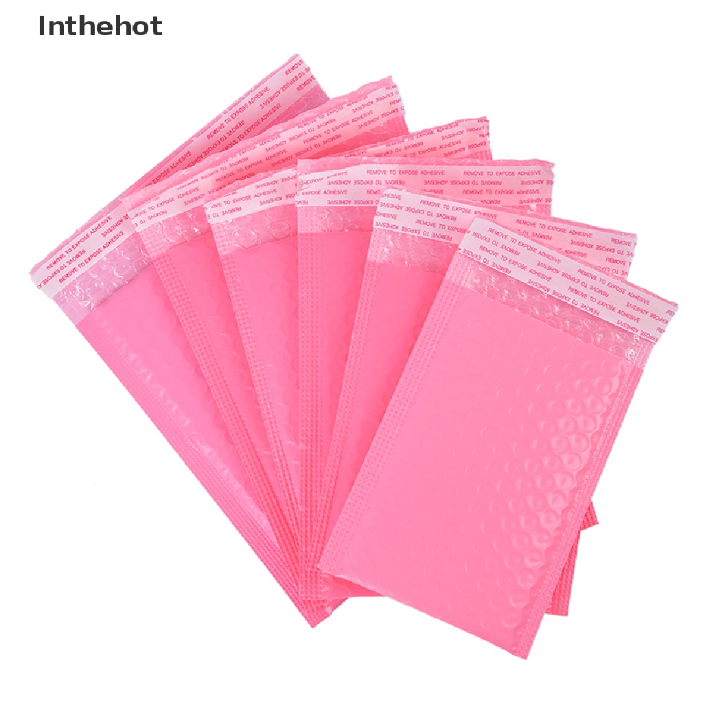 [Inthehot] Set 10 túi bong bóng niêm phong bao bì hàng bán chạy màu hồng