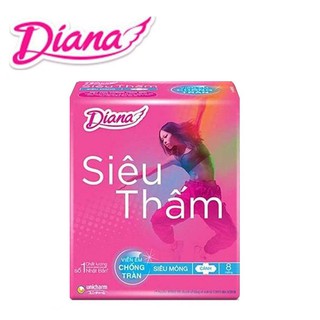 🌸🌸Combo 4 Băng Vệ Sinh Diana Siêu Thấm Siêu Mỏng Cánh - 23cm (Gói 8 Miếng)