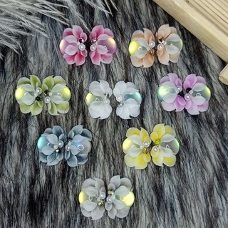 hoa bột nail - hoa ôm đá mắt mèo