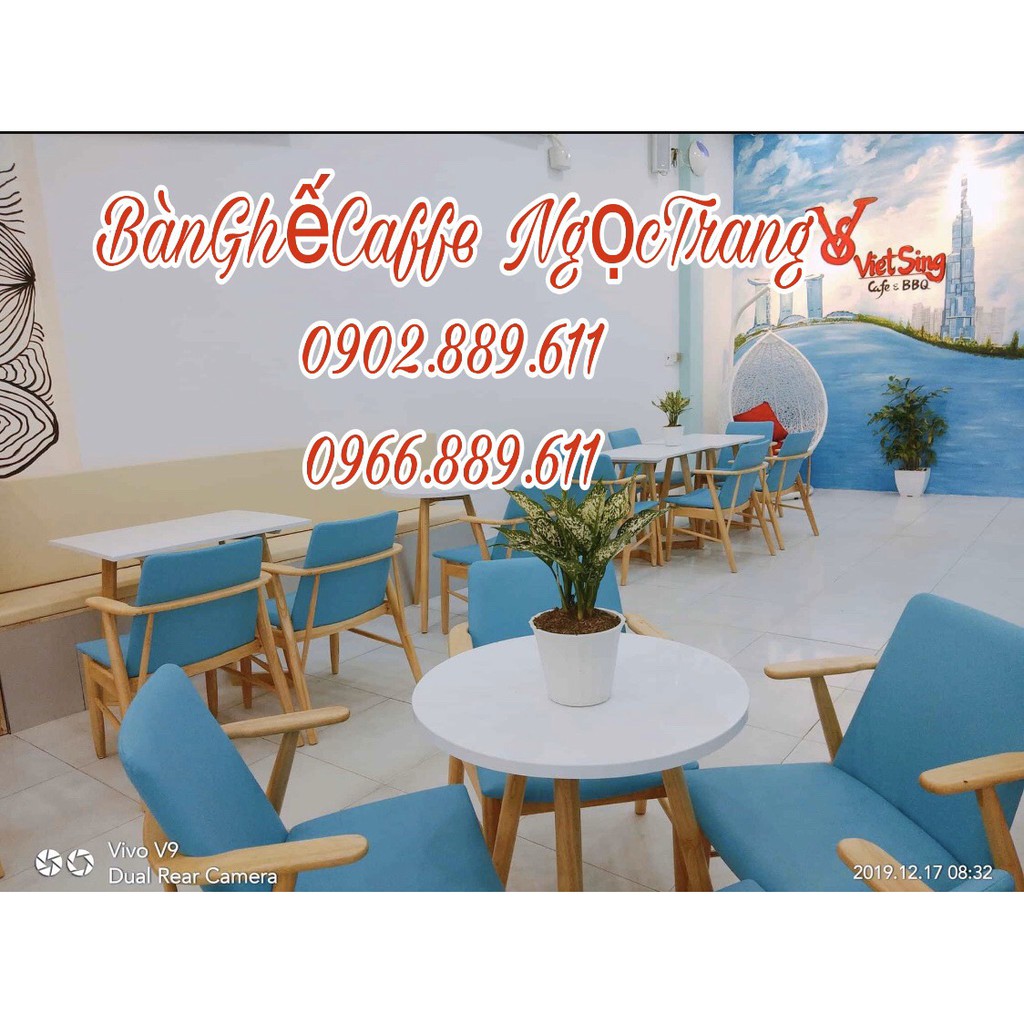 bàn ghế gỗ xếp cafe thanh lý