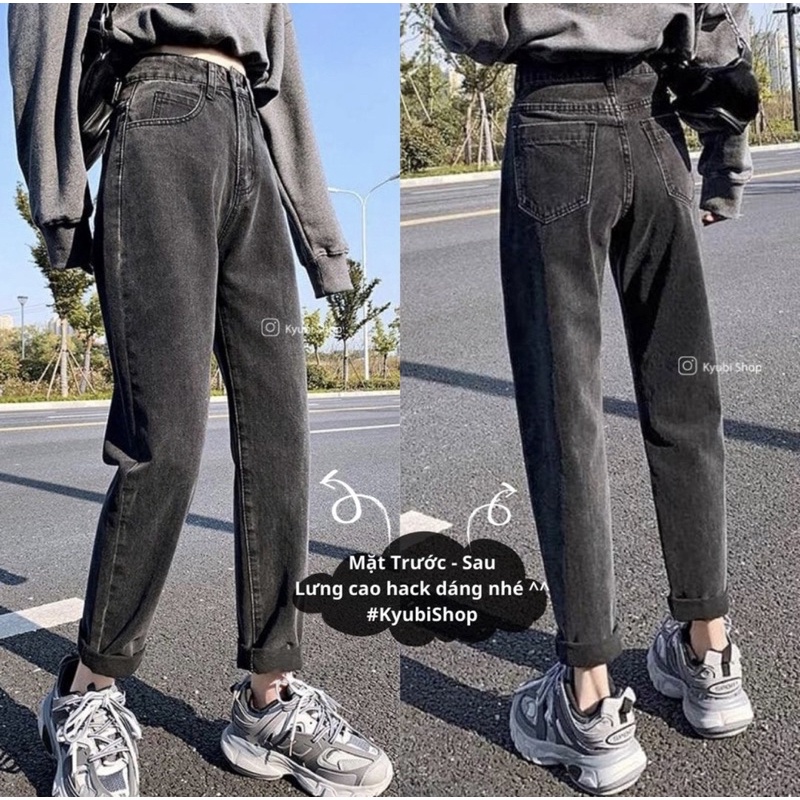 Quần jean baggy nữ ulzzang Kyubi Basic Simple
