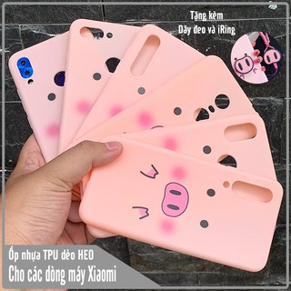 Ốp lưng nhựa TPU dẻo hồng hình Con Heo cho các dòng máy Xiaomi