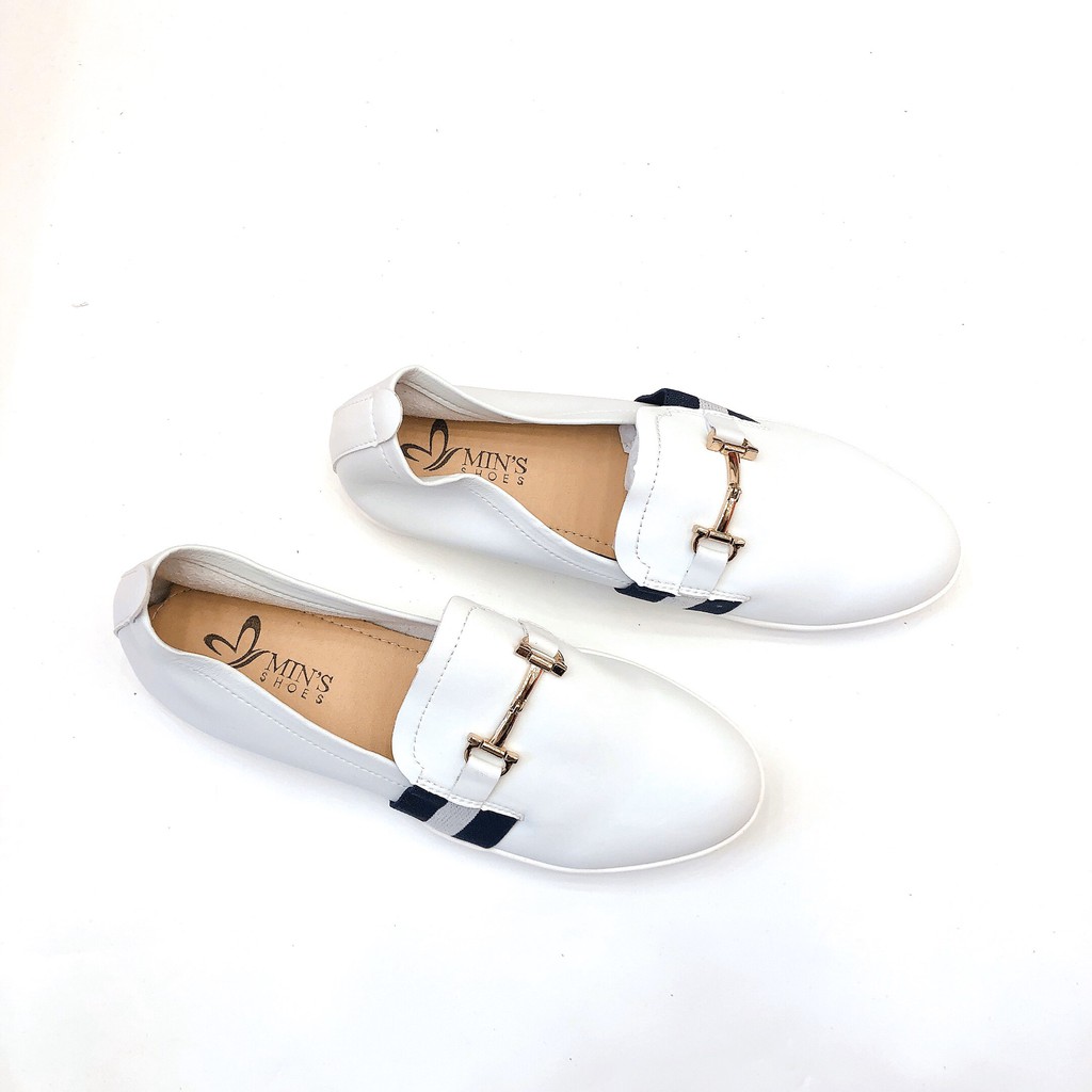 Min's Shoes - Giày Lười Da Thật GL63 Kem