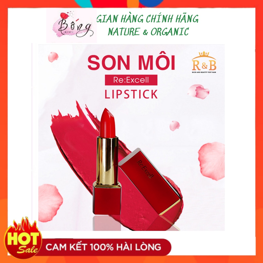 Son môi Re:Excell LIPSTICK, hàng nhập khẩu không chì, chống thâm môi, chiết xuất từ thiên nhiên