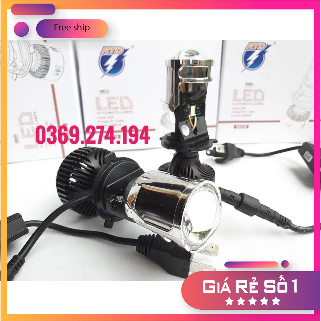 Bi Led Mini M8 Tý Hon Chân Đa Năng H4 H7 M5 ....