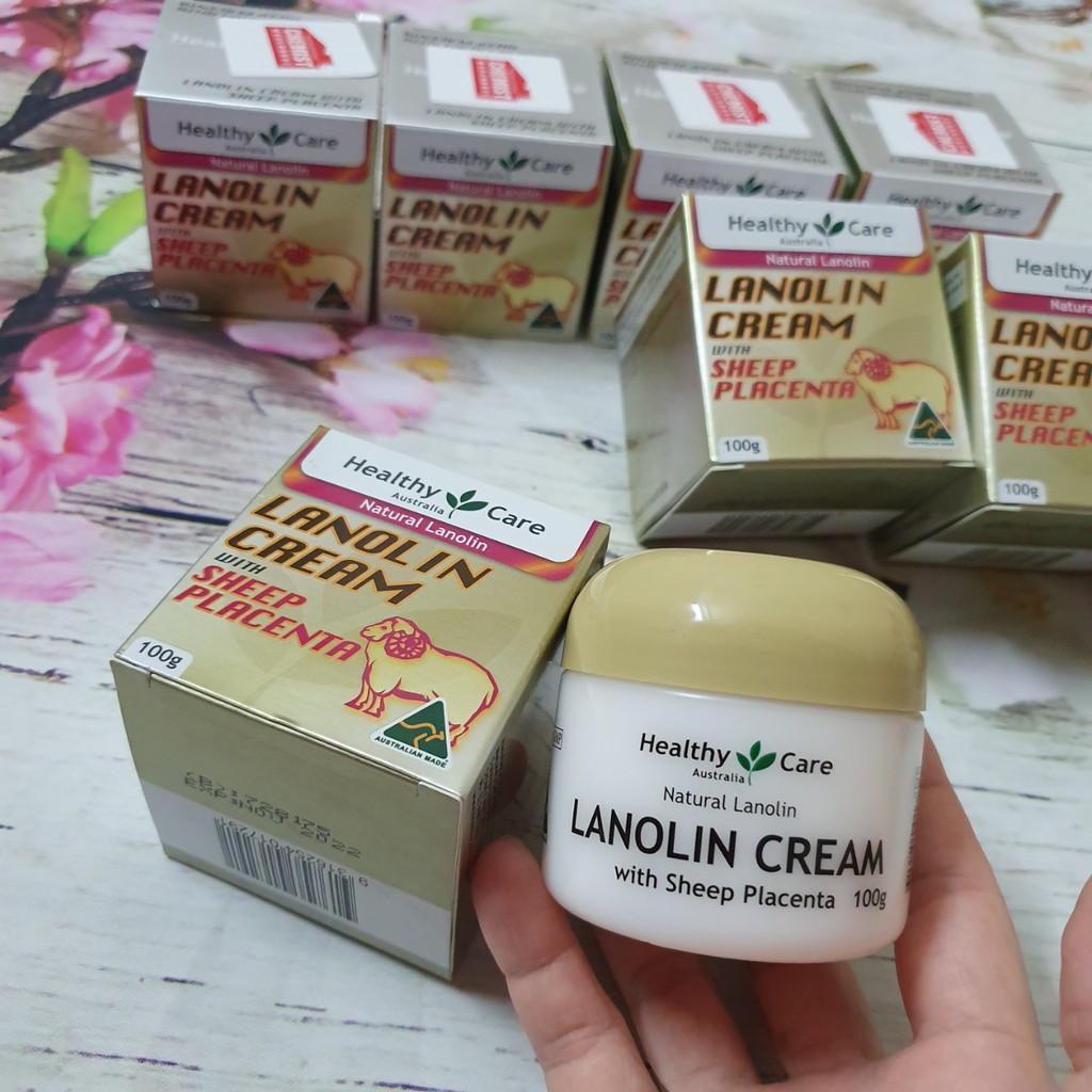 Kem cừu Úc Lanolin Cream 100g Healthy care chính hãng whith sheep Placenta , with vitamin E