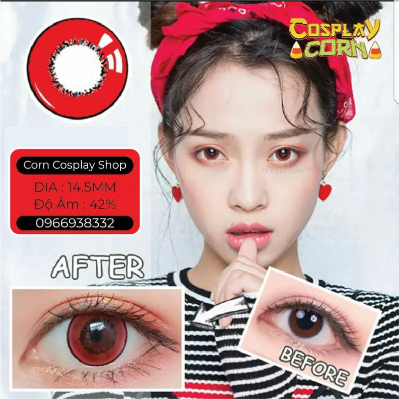 Lens villa cosplay - kính áp tròng hóa trang cosplay nhiều màu và độ cận