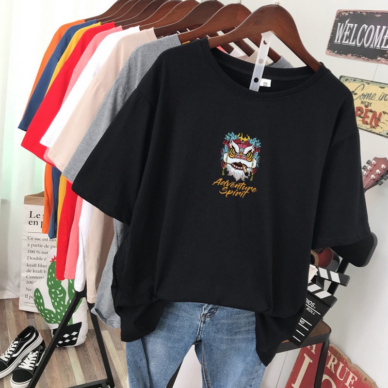 NRVP Áo thun tay ngắn cổ tròn in hình hổ năm mới Trung Hoa thời trang mùa hè cho nữ 2022