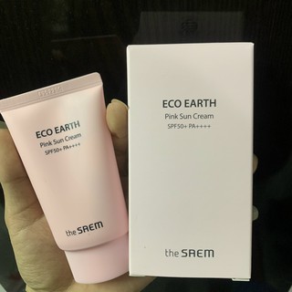 [MẪU MỚI 2020] Kem Chống Nắng The SAME Eco Earth Pink Sun Cream SPF 50+/PA++++