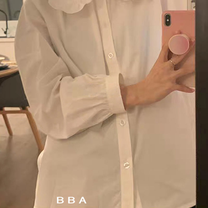 Áo Sơ Mi Tay Dài Phong Cách Retro Hàn Quốc Cho Nữ