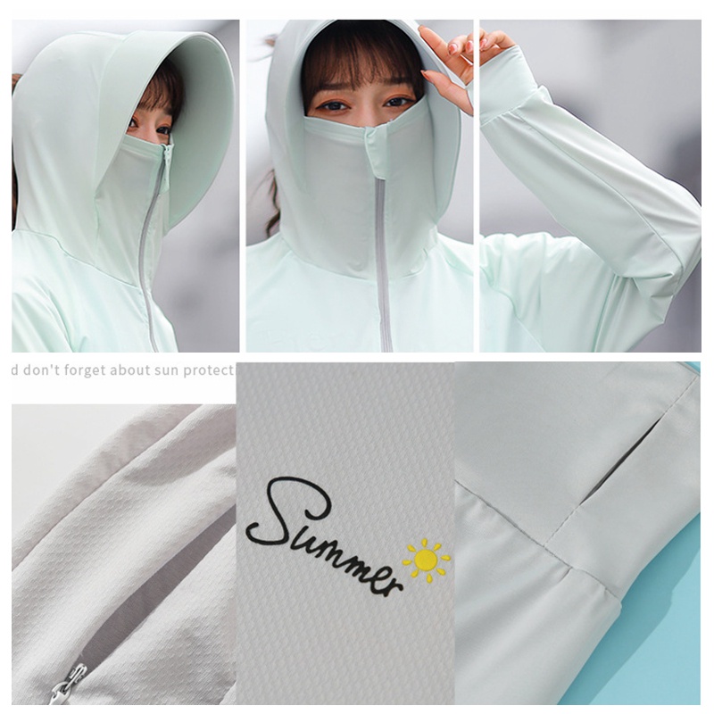 Áo Khoác Chống Nắng Vải Lụa Mát Thoáng Khí Thời Trang Mùa Hè Cho Nữ