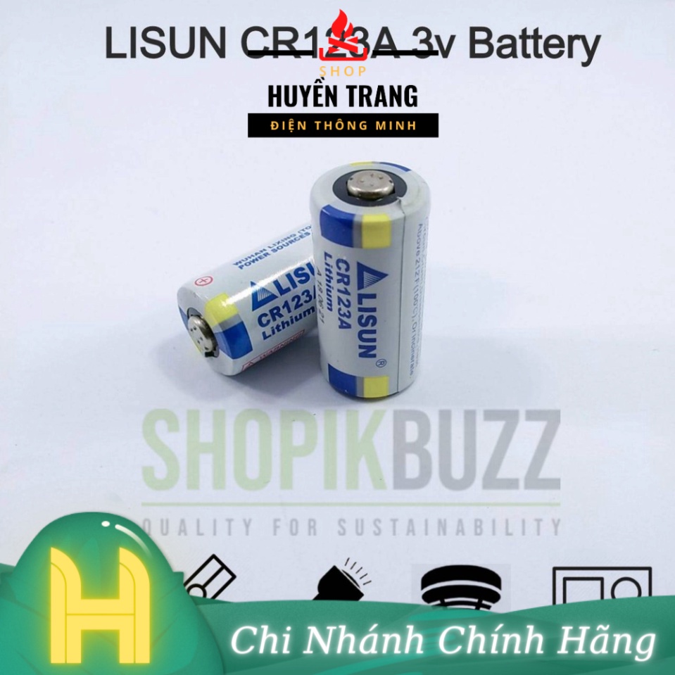 Pin CR123A 3V Lithium CR123A 3V Hãng Lisun, Pin CR123A dùng cho máy ảnh film
