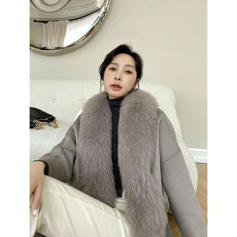 Áo dạ lông cổ thật, áo dạ lông cừu cashmere nhập Hàn Quốc