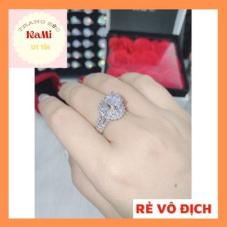 Nhẫn đá ổ, Nhẫn bạc nu đủ ni tay cho khách sẵn hàng cực sáng đẹp ảnh + video thật ♥️