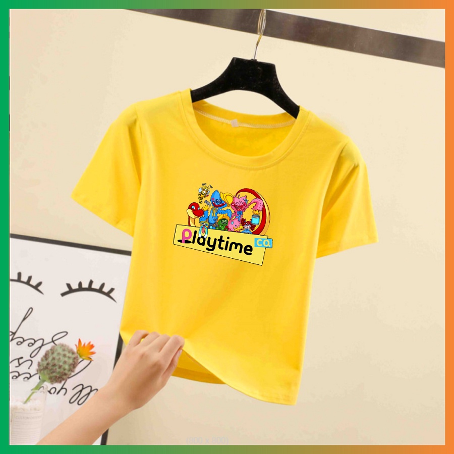 Poppy Playtime Huggy Wuggy Áo thun màu vàng giá rẻ cho trẻ em