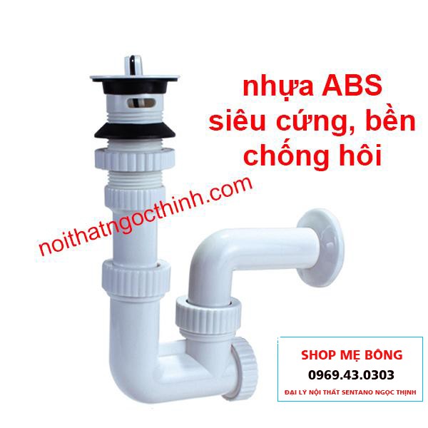 Bộ xả lavabo chậu rửa mặt nhựa ABS dày, bền cao cấp