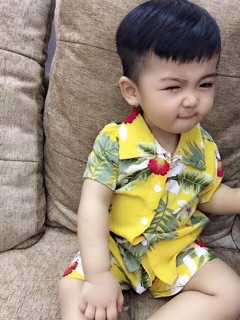 Bộ lanh lụa bé trai