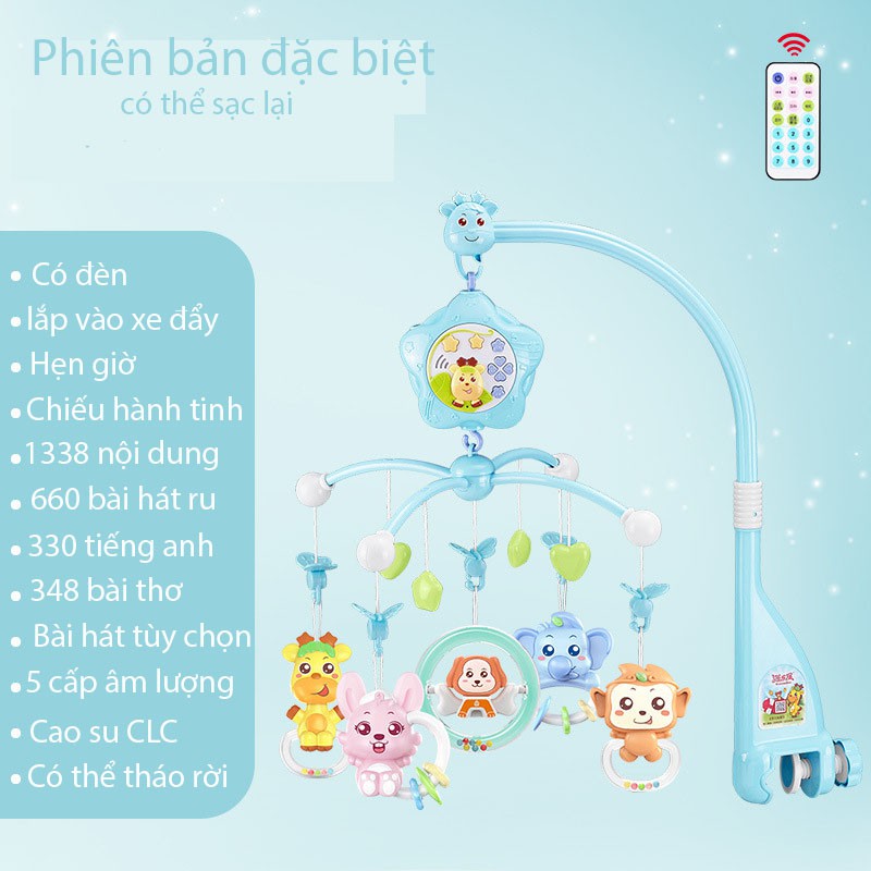 [Mã LIFE0503TOYS1 giảm 10% đơn 150k] Đồ chơi treo cũi nôi cao cấp có điều khiển mới nhất 2019