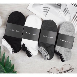 Combo 10 Đôi Tất Zara-Man Chất Liệu Cotton Thấm Hút Cổ Ngắn