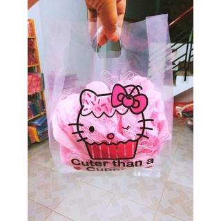 túi nilong 2 màu bánh kitty