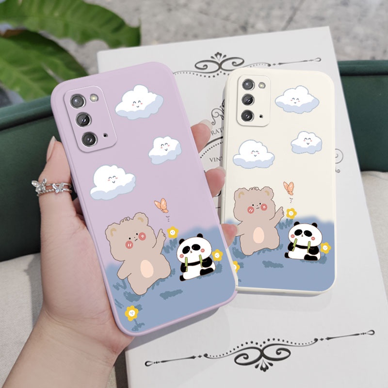 Ốp Điện Thoại Silicon Dẻo Họa Tiết Gấu Trúc Dễ Thương Cho Samsung Galaxy Note 20 Ultra 10 Plus 9