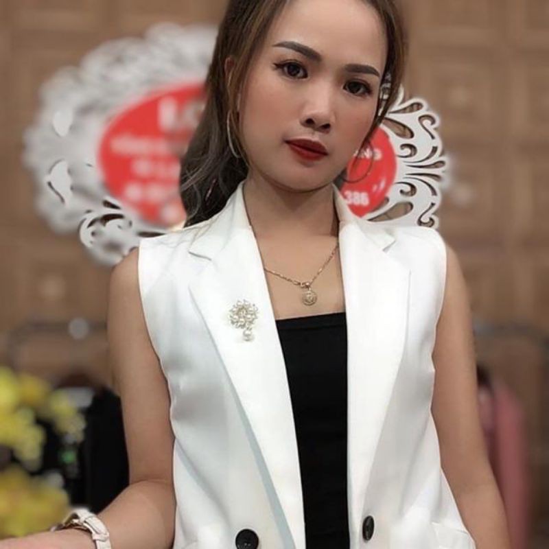 Áo vest gile dáng dài - áo dài 82 cm