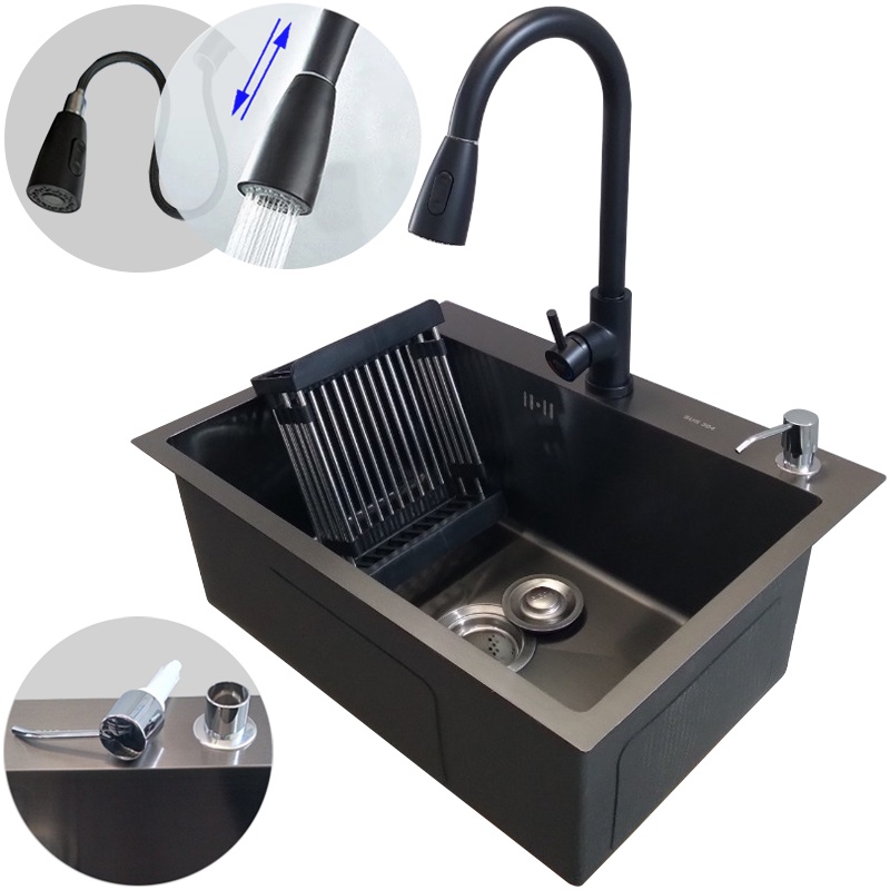 Combo chậu rửa bát cao cấp KZ-CB6045NN nano kháng khuẩn