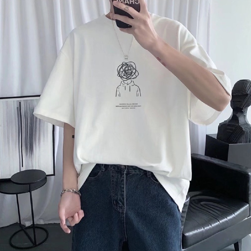 Áo Thun Tay Ngắn Dáng Rộng In Chữ Phong Cách Hip Hop Đường Phố Hàn Quốc Thời Trang Mùa Hè Cho Nam Và Nữ
