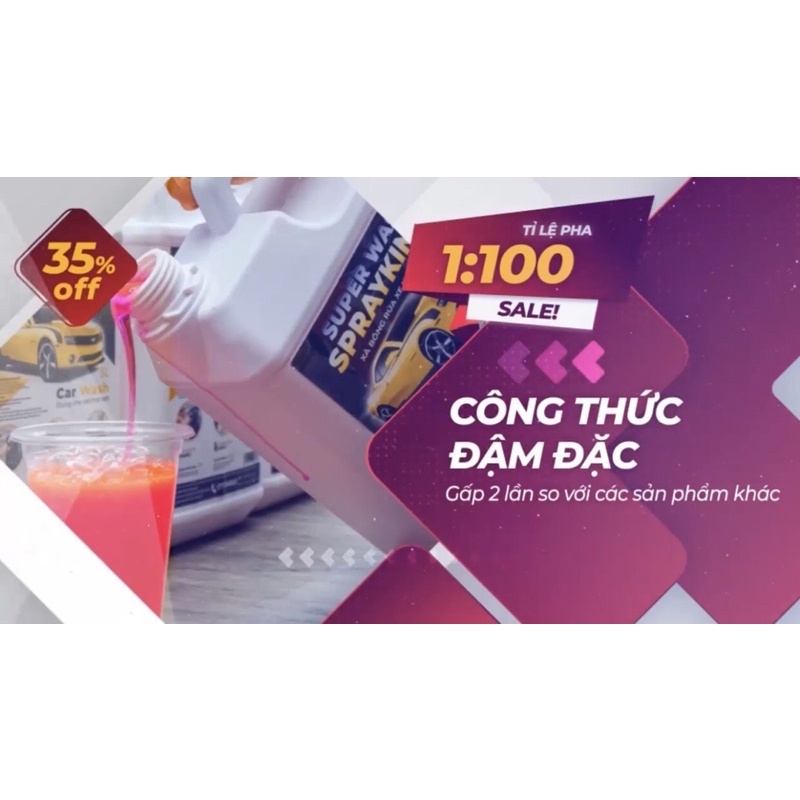 Sprayking Xà Bông Rửa Xe Bọt Tuyết Siêu Bóng Can 5L . DoChoiXeMay