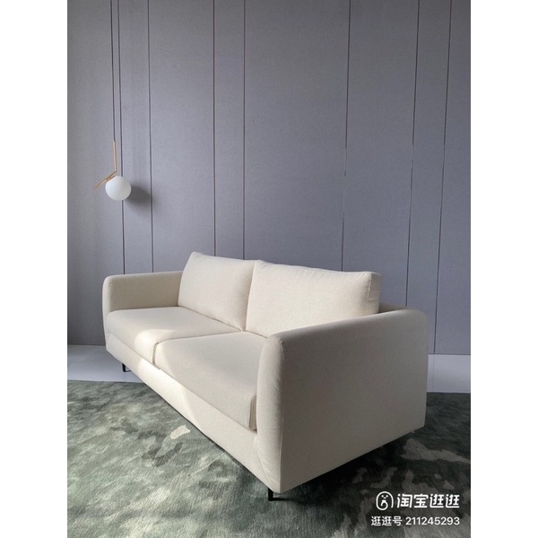 Ghế sofa nỉ cao cấp H20V6 H2 Furniture mặt đệm êm ái đàn hồi với thiết kế đơn giản phù hợp chung cư mini, phòng ngủ