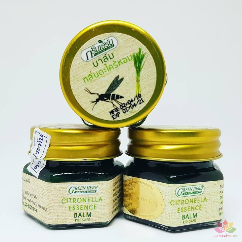 Cao Thoa Muỗi Đốt Green Herb Balm An Toàn Cho Bé Thái Lan
