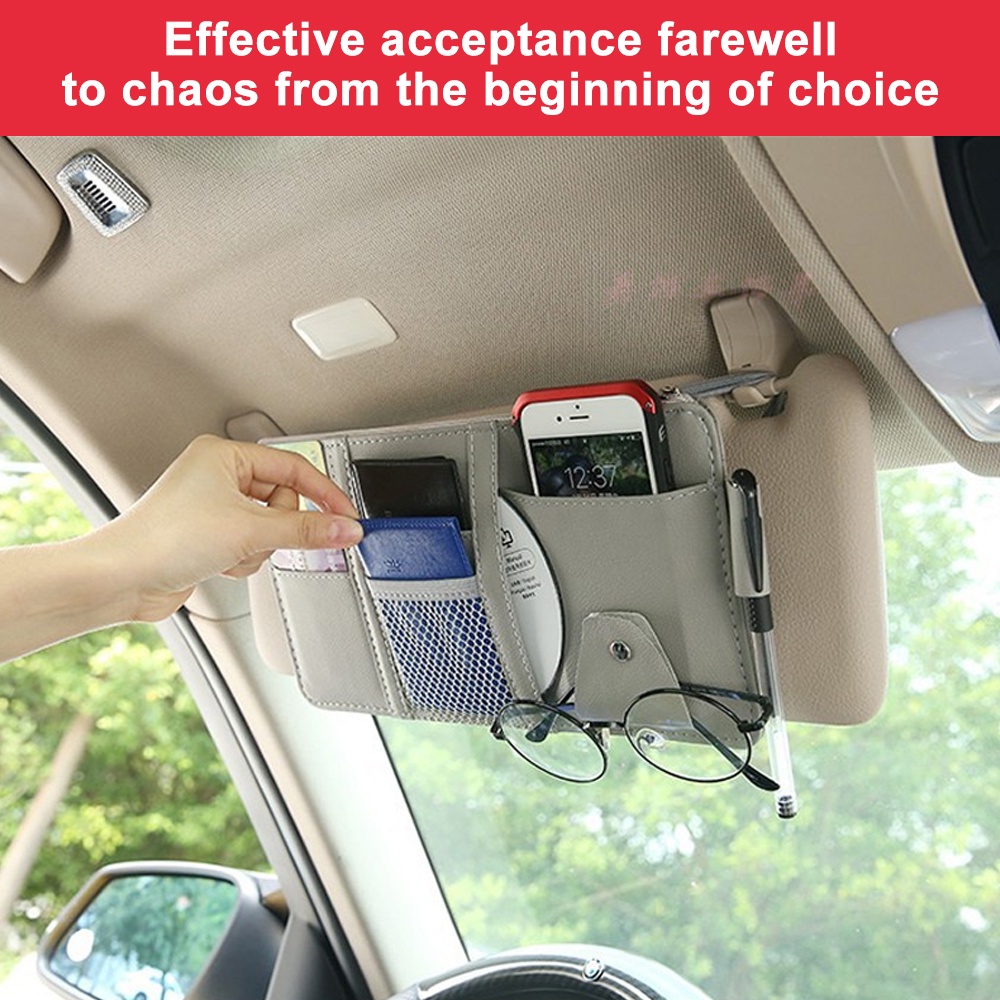 Kẹp Giữ Thẻ / Mắt Kính Gắn Tấm Che Nắng Xe Hơi Tiện Lợi