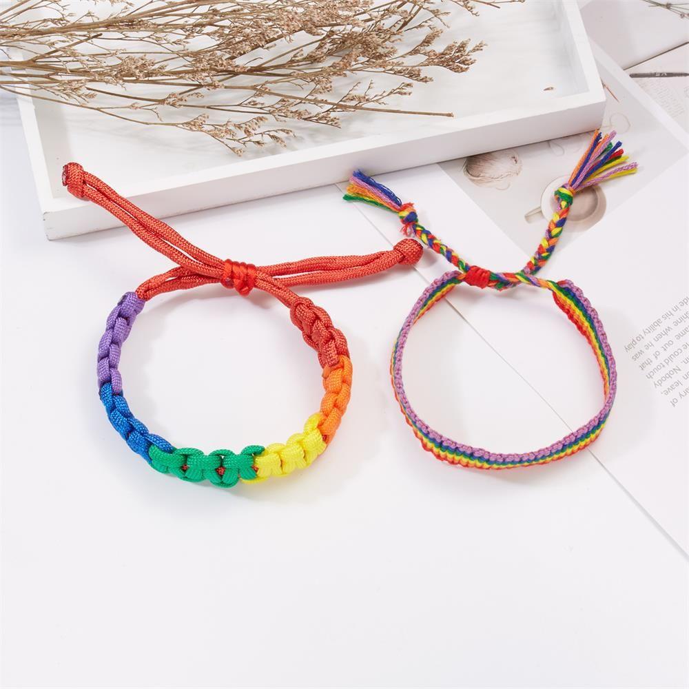 Vòng Tay Cầu Vồng LGBT Điều Chỉnh Được Phong Cách Mới Cho Cặp Đôi