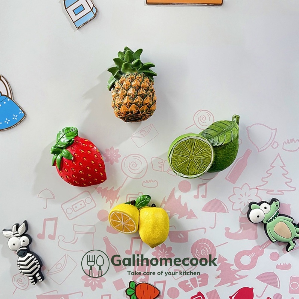 Nam châm hít dán dính tủ lạnh trang trí hình hoa quả | Galihomecook