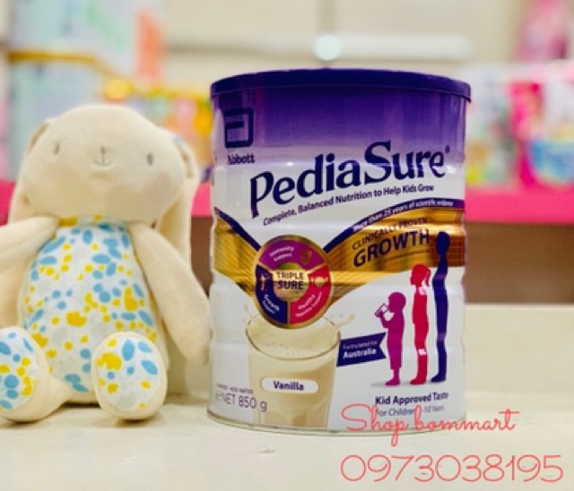 Sập giá sữa pediasure úc nắp tím hộp 850g date 9/2019