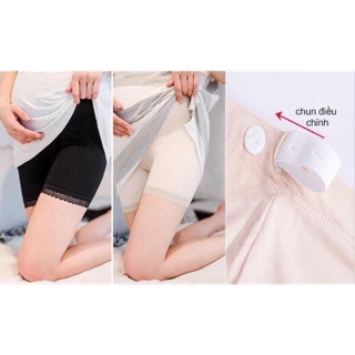 Quần đùi mặc trong váy bầu.