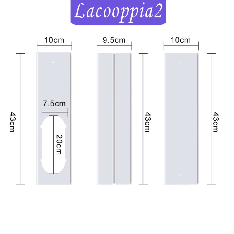 [LACOOPPIA2] Portable Air Conditioner Window Kit with Coupler Adjustable Window Seal for AC Unit