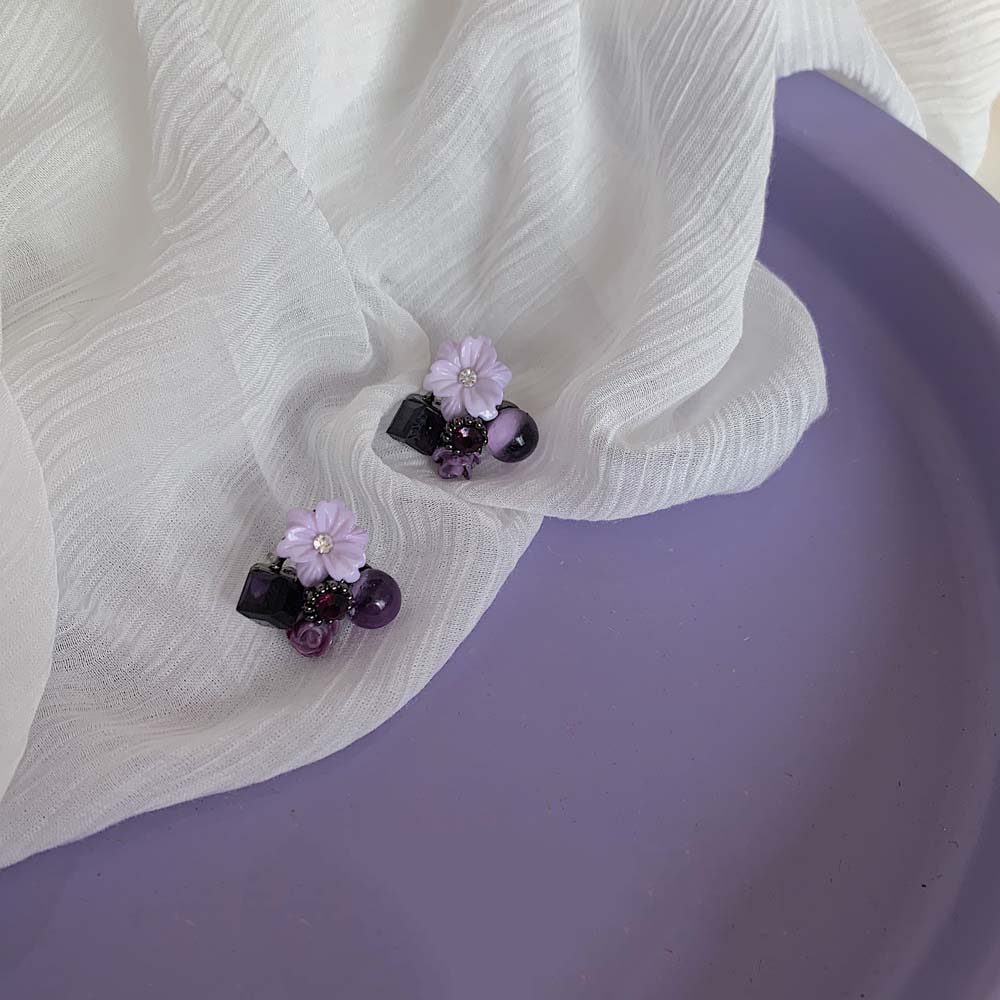 Khuyên Tai Nữ Hình Hoa Thời Trang Hàn Quốc 925