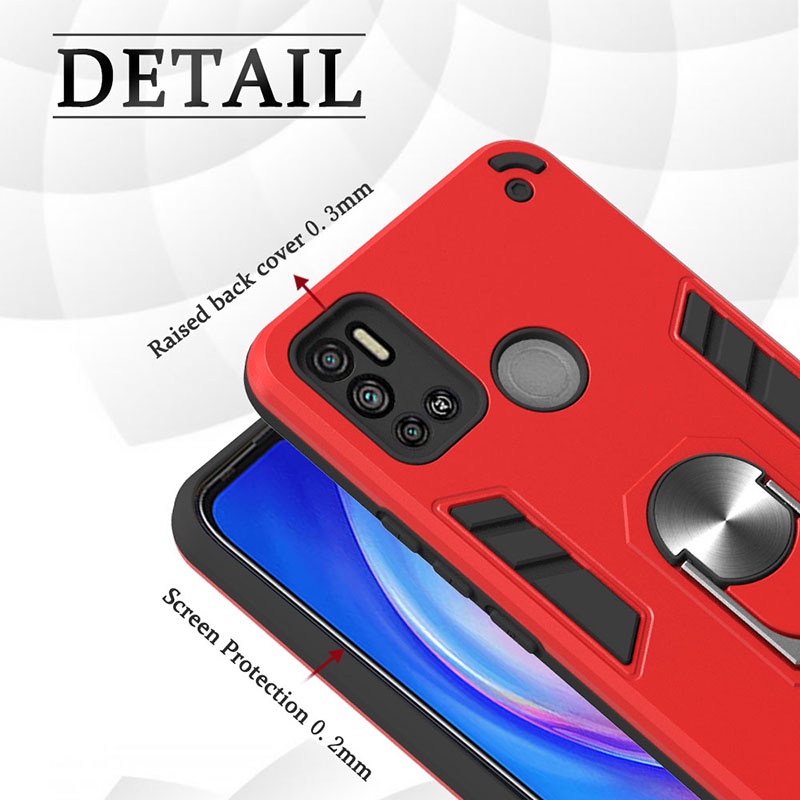 Tecno Spark 6 Air 6 Go 7 7T Hybrid Vỏ giáp chống sốc Giá đỡ vòng từ tính