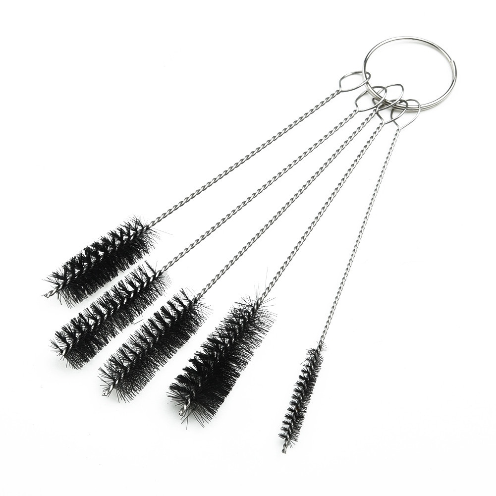 Set 5 Đầu Cọ Vệ Sinh Ống Tròn Bằng Thép Không Gỉ