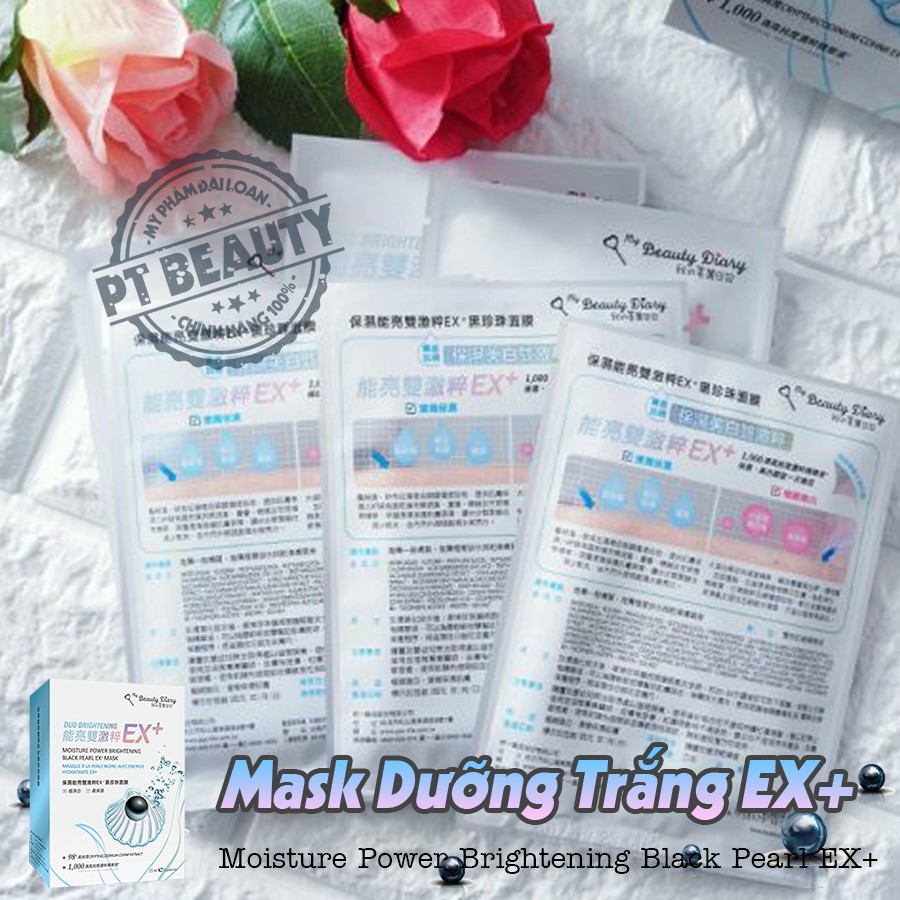 Mặt Nạ Ex+ My Beauty Diary Dưỡng Da Hộp 6 Miếng (Màu xanh)