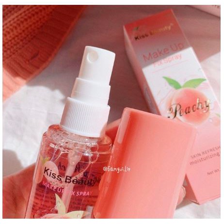 Xịt Khoáng Khóa lớp Nền Trang điểm Kiss Beauty Peachy 75ml | BigBuy360 - bigbuy360.vn