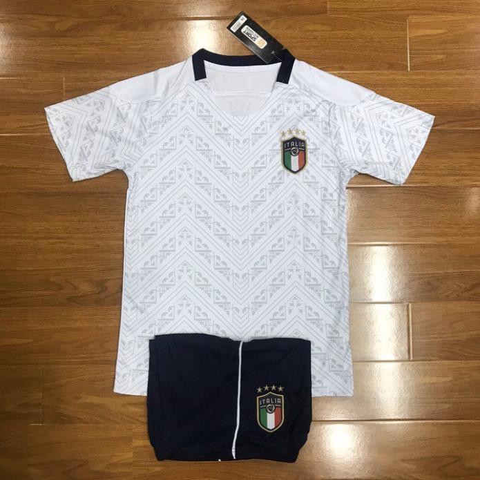 Áo Đá Bóng Đẹp Trẻ Em Italia Màu Trắng Đẹp Nhất- áo đá bóng hot năm 2021
