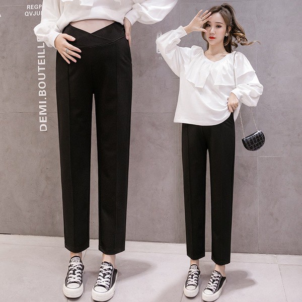 Quần bầu vải baggy CẠP CHÉO Q015 có chun chỉnh bụng chất tuyết mưa ko
