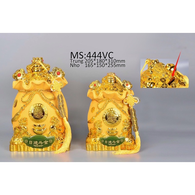 Túi Tài Lộc Chêu Tài Phong Thuỷ - Ống Tiết Kiệm Túi Tiền Kim Nguyên Bảo