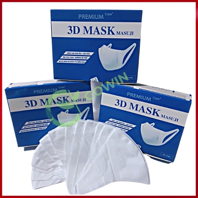 [Sale 4 NGÀY]Khẩu Trang 3D Mask Hộp 50 Cái Công Nghệ Nhật Chính Hãng Xuân Lai Ôm Mặt, Co Giãn Tốt, Mềm Mại, Siêu Đẹp