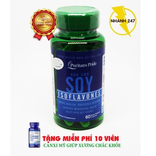 Viên uống bổ sung nội tiết tố, giúp giảm các triệu chứng của phụ nữ tiền mãn kinh Non-GMO Soy Isoflavones 750mg 60 viên