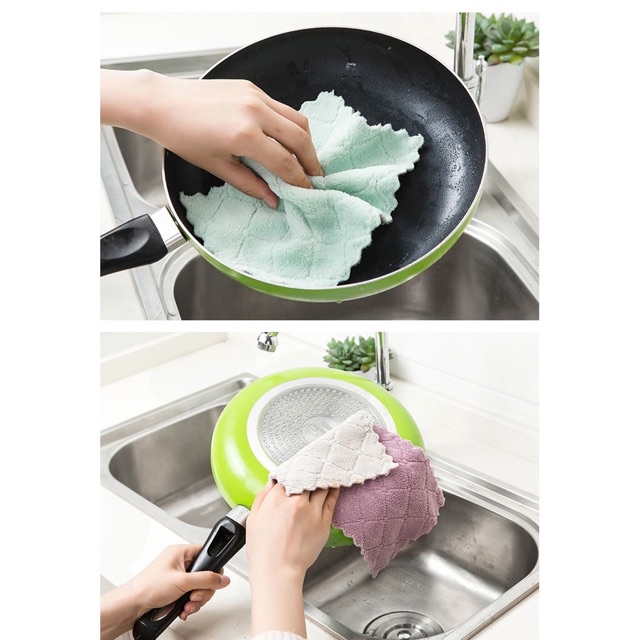 Khăn Lau Nhà Bếp Đa Năng Siêu Thấm Hút (27cm x 16cm) | BigBuy360 - bigbuy360.vn